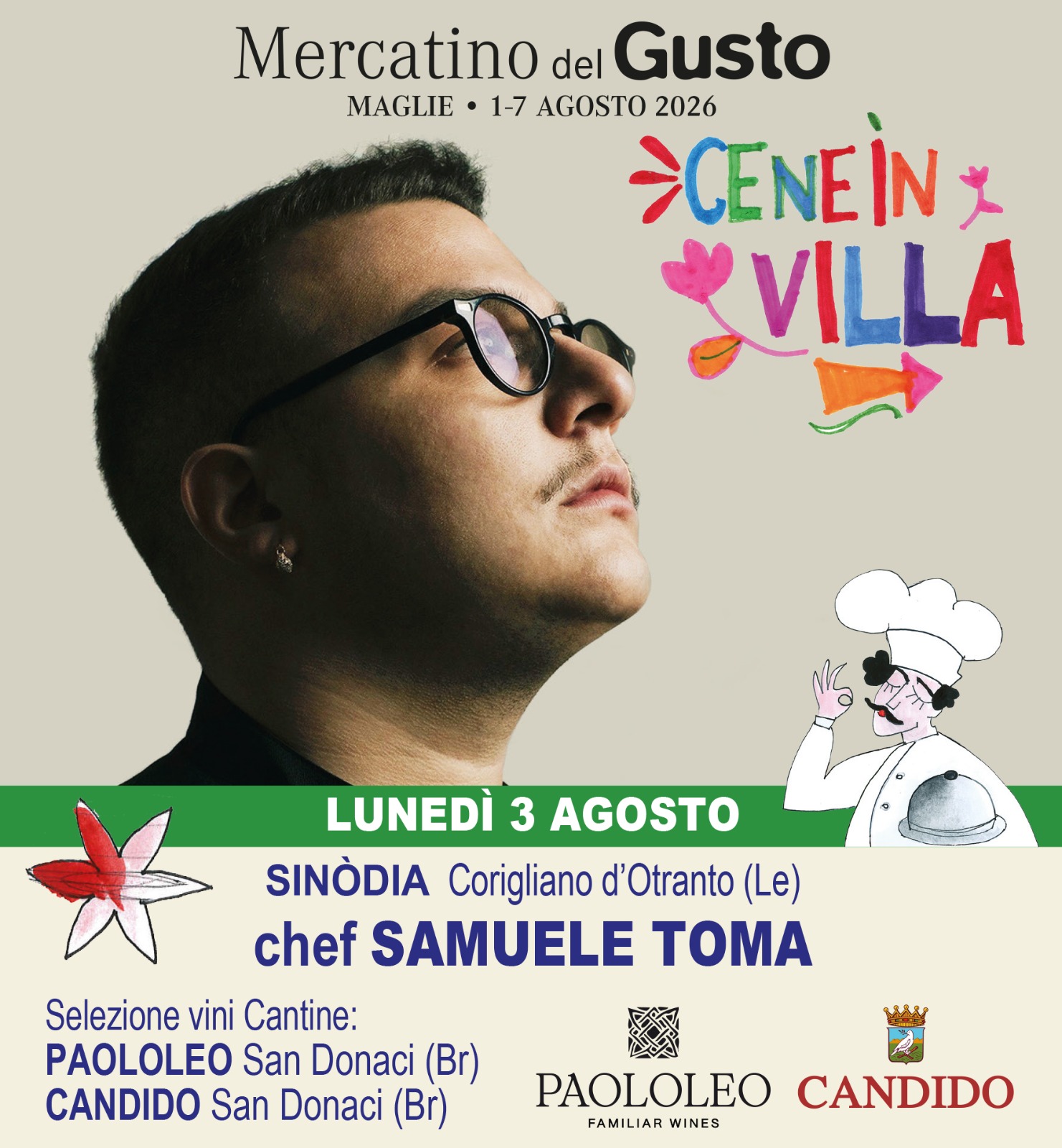 Chef Samuele Toma, ristorante Sinodia - Cene in Villa 3 agosto - immagine 2